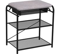 Подставка для обуви ЗМИ Гранада 13В с сиденьем и ящиком GRANADA 13В shoe bench черный ПДОГ13В Ч