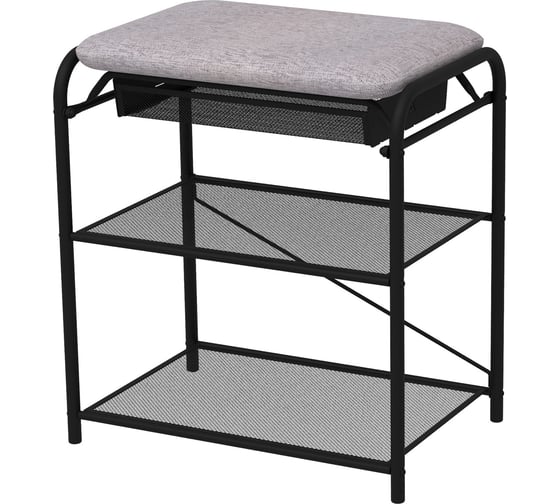 Подставка для обуви ЗМИ Гранада 13В с сиденьем и ящиком GRANADA 13В shoe bench черный ПДОГ13В Ч