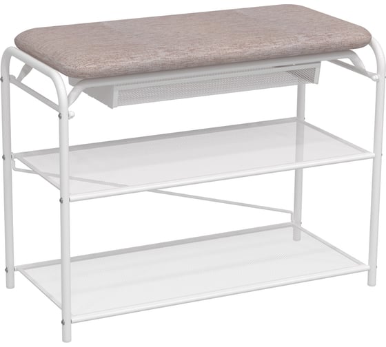 Подставка для обуви ЗМИ Гранада 23В с сиденьем и ящиком GRANADA 23В shoe bench белый ПДОГ23В Б 1