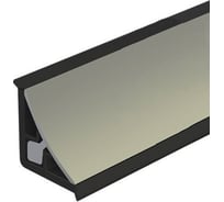 Алюминиевый плинтус для столешницы Thermoplast AP860 11,5x11,5x3,0 инокс /черный уплотнитель (фур-ра 494-202) (8) Thermoplast 860A.0C31S3000.02.PK