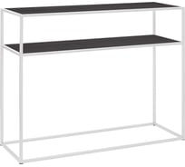 Консоль GreenWeen SKANDI, белый каркас, верх ЛДСП черная, 1000x350x810 мм GW-KONS-SKANDI-1000W-BLACK