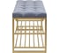 Обувница GreenWeen GARDA PLUS, золотой каркас, сидение велюр цвет Light Blue, каретная стяжка, 850x400x520 мм GW-GARDAPLUS-LB-850G-K 3