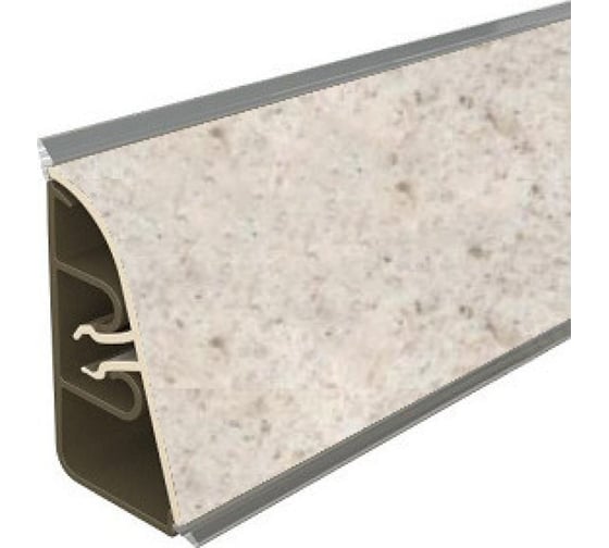 Плинтус для столешницы Thermoplast 850-1334 АР850 Кашемир белый, 37х24х4200 мм (ф-ра 079/1233) 850V.1334F4200.00.00