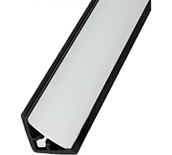 Алюминиевый плинтус для столешницы Thermoplast AP860 11,5x11,5x3,0 анодированное серебро/черный уплотнитель (фур-ра 494-202) 860A.0C01A3000.02.PK 1