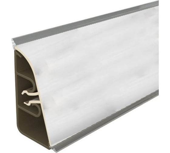 Плинтус для столешницы Thermoplast 850-820 (032) АР850 Серебро матовое, 37х24х4200 мм (ф-ра 820) 850V.0820F4200.00.00
