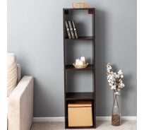 Стеллаж Letta Quattro 4 секции, венге, 362x1396x280 мм L3062 32025312