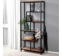 Стеллаж Letta Trust ЛДСП, дуб вотан, черный металл, 770x1750x300 мм LMK1470101