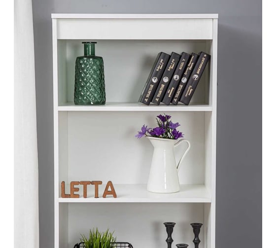 Стеллаж Letta Пакс с 3 ящиками, белое тиснение, 600x1800x340 мм L14014