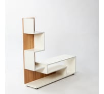 Стеллаж-тумба под ТВ Letta Zett дуб крафт золотой/белое тиснение, 1100x1087x280 мм L3157