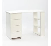Письменный стол с тумбой Letta Ультра белое тиснение, 1064x765x450 мм L135450