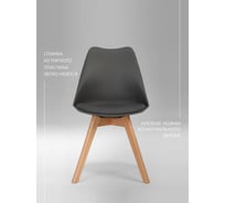 Стул мягкий Leon Group в стиле eames dsw, темно-серый SH1804M-DG1