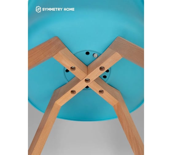 Стул мягкий Leon Group в стиле eames dsw, голубой SH1804M-BLU1