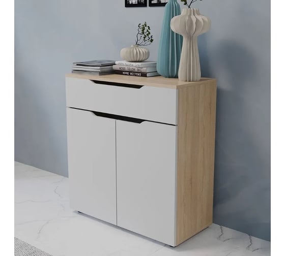 Комод Letta Praga Plus дуб сонома/Белое тиснение 750x810x360 L140010
