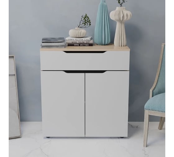 Комод Letta Praga Plus дуб сонома/Белое тиснение 750x810x360 L140010