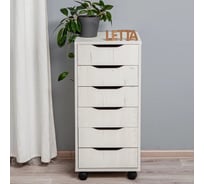 Комод-тумба офисная Letta Praga 6 ящиков дуб крафт белый 400x860x410 L13203