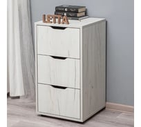 Комод Letta Прага 3 ящика малый дуб крафт белый 400x732x410 L29980