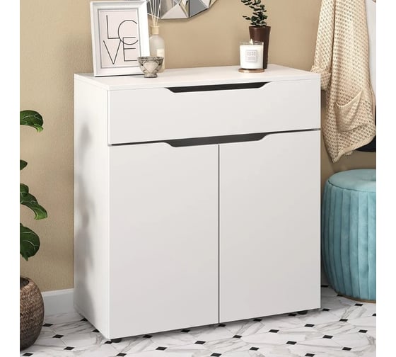 Комод Letta Praga Plus белое тиснение 750x810x360 L140007 1