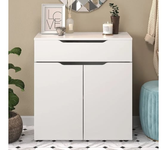 Комод Letta Praga Plus белое тиснение 750x810x360 L140007