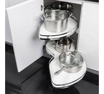 Выдвижные угловые лотки Mebax (L) 900 (865_495*(650*750)) серый жемчуг 00-00002782