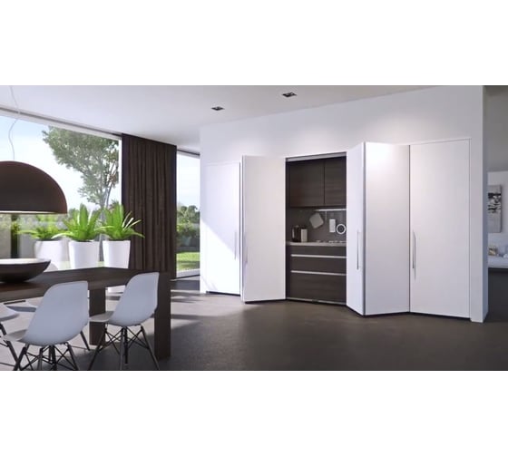 Комплект фурнитуры для 2-х складных дверей Hafele Hawa Folding Concepta 25 правый (Н1851-2600мм) 408.31.015