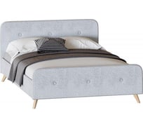 Кровать Мебельград Сиерра 1400 стандарт аура серый, с ортопедическим основанием на царгах 61698_4