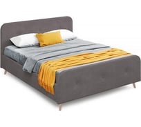 Кровать Мебельград Сиерра 1400 стандарт торонто темно-серый, с ортопедическим основанием, подъемным механизмом и бельевым ящиком 61698_7