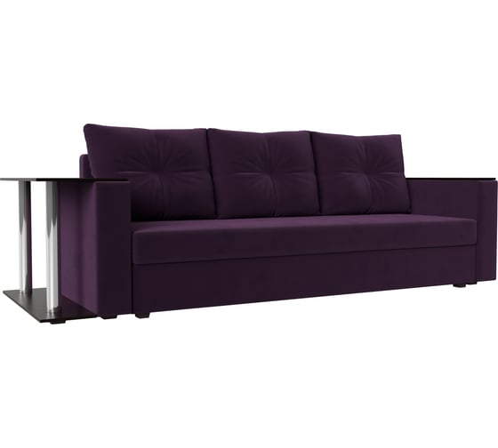 Прямой диван со столом слева Лига диванов атланта лайт 112476 1