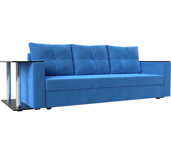 Диван Лига диванов прямой атланта лайт со столом слева 112472 1