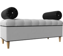 Банкетка Лига диванов Глория экокожа белый и черный 29277