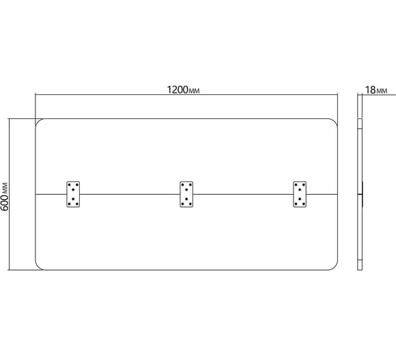 Столешница CACTUS CS-TD2-LR 120x60x1.8 см дуб антик 1894613