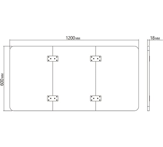 Столешница CACTUS CS-TD3-CARB 120x60x1.8 см карбон 1894614