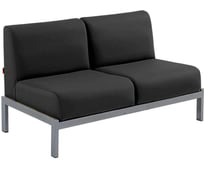 Диван Фабрикант Кожа иск., PV, 1 (черный), AL Сандра 2х-местный 4610097305917