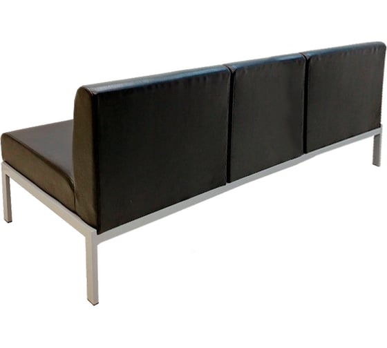 Диван Фабрикант Кожа иск., PV, 1 (черный), AL Сандра 3х-местный 4610097305900