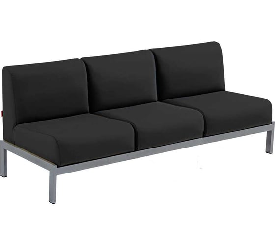 Диван Фабрикант Кожа иск., PV, 1 (черный), AL Сандра 3х-местный 4610097305900