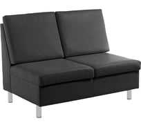 Диван Фабрикант Кожа иск., ECO, №16Н(чёрный), AL Том 2-х местный 4600812041312