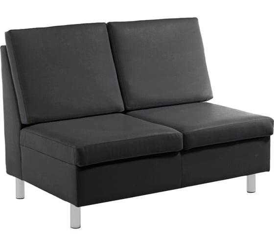 Диван Фабрикант Кожа иск., ECO, №16Н(чёрный), AL Том 2-х местный 4600812041312