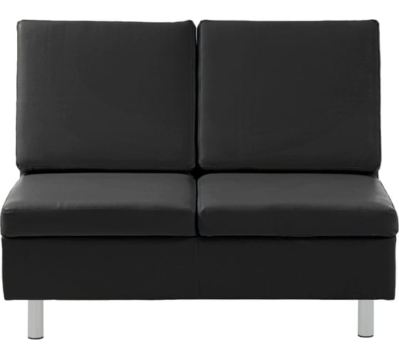 Диван Фабрикант Кожа иск., ECO, №16Н(чёрный), AL Том 2-х местный 4600812041312
