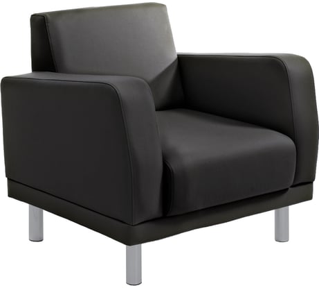 Кресло Фабрикант искусственная кожа PV, 1 (черный), AL Милан BOX кресло 4610097307003