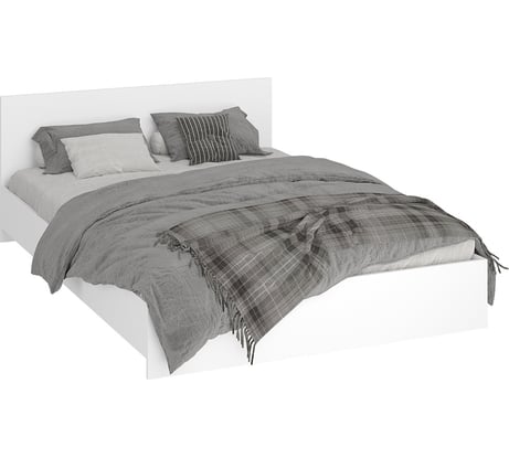 Кровать Адайн КР-140 140x200 белое дерево / белое дерево Woodville 528308