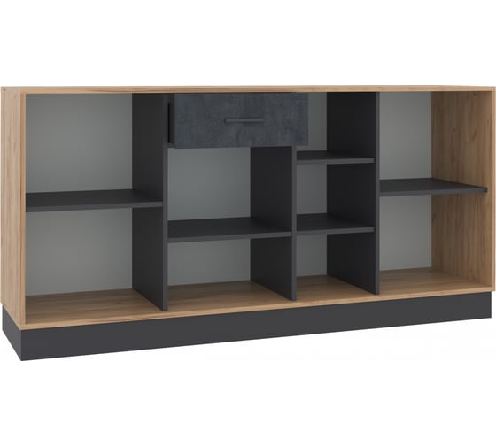 Комод Woodville Леви 170 дуб крафт золотой\черный\угольный камень 563860
