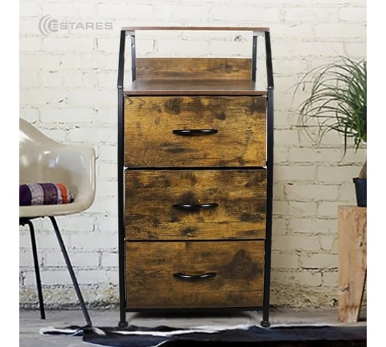 Комод макси ESTARES COMMOD WOOD-I 3F-3D-BROWN-440x290x860 УУ000004392