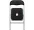Стул складной BRABIX Golf Cf-007, серебристый каркас, кожзам черный 532891 20