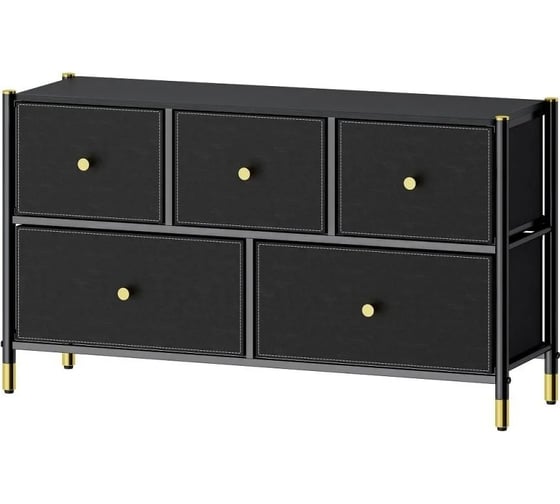 Комод тв ESTARES COMMOD classic 2F-5D-BLACK/GOLD УУО00004593 1