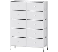 Комод семейный плюс ESTARES COMMOD classic 5F-10D-WHITE/SILVER УУО00004598