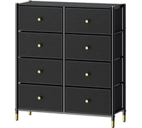 Комод семейный ESTARES COMMOD classic 4F-8D-BLACK/GOLD УУО00004597