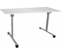 Стол складной ОФИСМАГ Эверест, 1200x600x760 мм, серый каркас, лдсп белая 532748