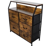 Комод микс ESTARES COMMOD WOOD-I 2F-5D-BROWN-770x290x860 УУ000004393