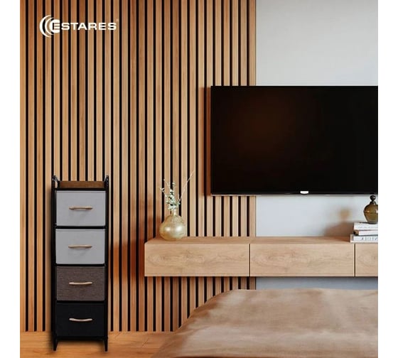 Комод-пенал ESTARES COMMOD 4F-4D-MIXBROWN-31x29x99 УУ000003448
