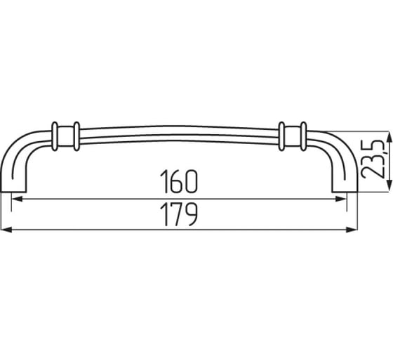 Ручка-скоба STARFIX h27-160, античная медь SMF-10779