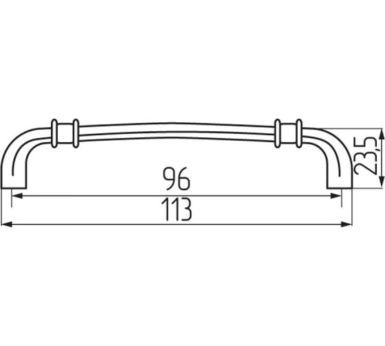 Ручка-скоба STARFIX h27-96, античная медь SMF-10778